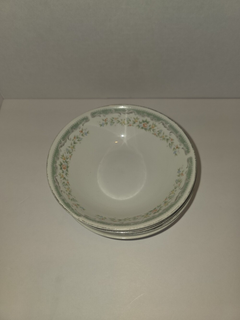 Roseville Translucent Fine China #4135 Japan set of 4 Fruit Dessert Bowls